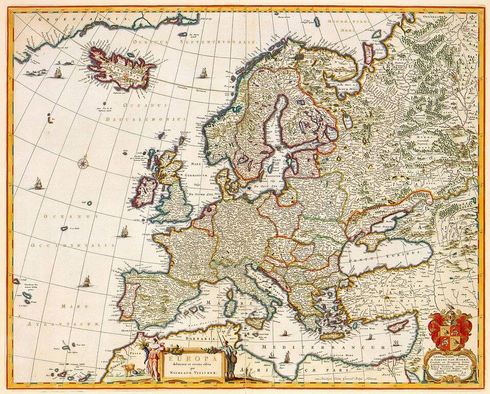 oude kaart Europa